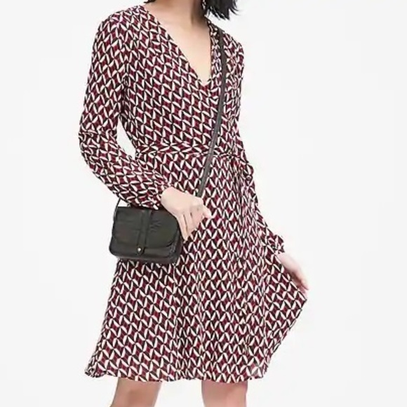 Banana Republic Dresses & Skirts - NWT Banana Republic Print Wrap Dress 6 Tall v720